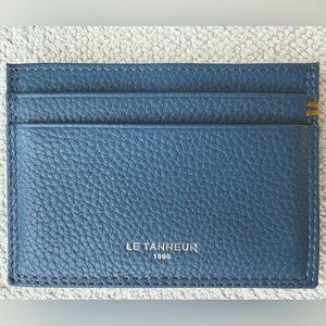 Le Tanneur Emile Blue Leather Card Holder
